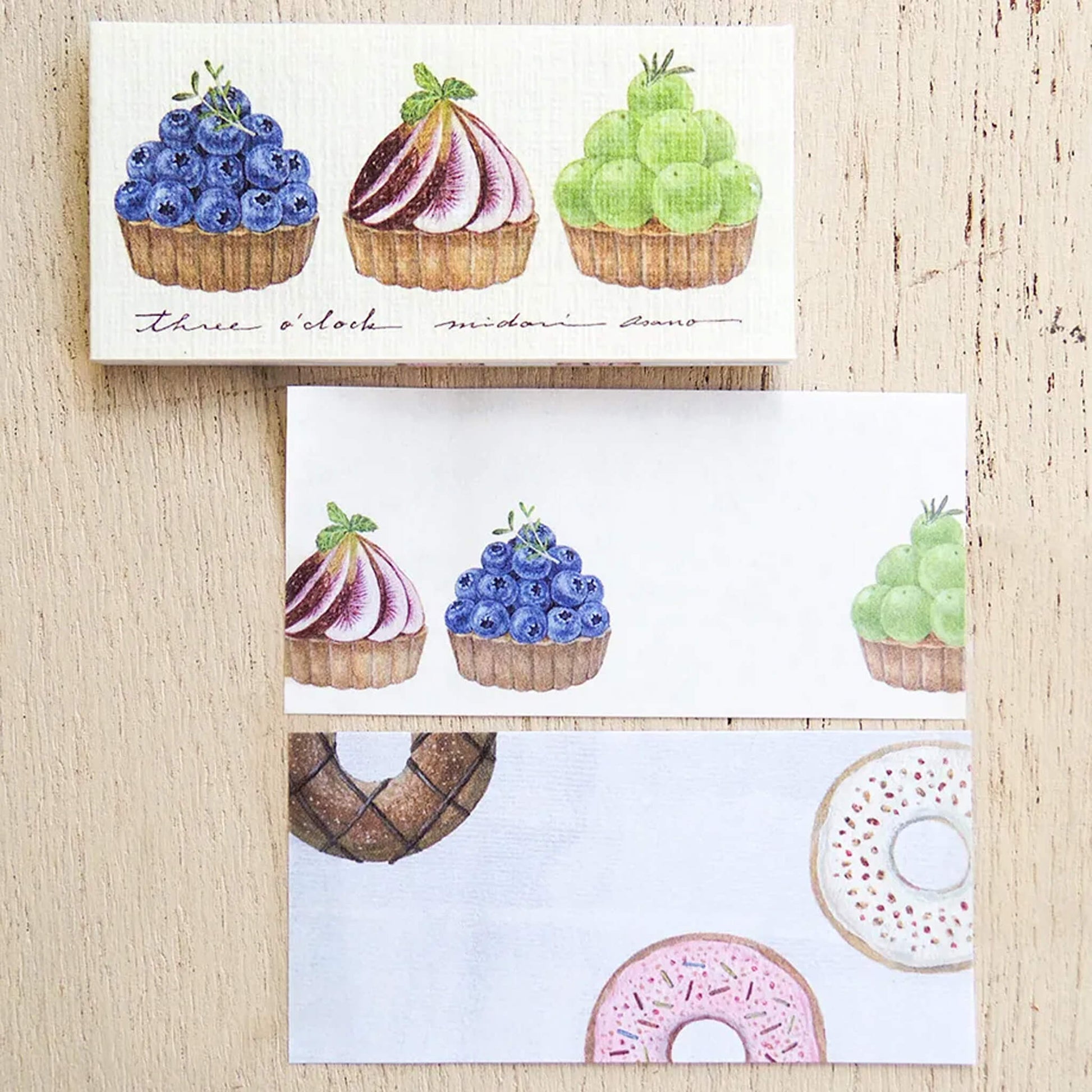 Cozyca Ippitsu Sticky Notes - Midori Asano | My Favorite Mugs & Three O'clock - Sticky Notes