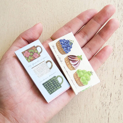 Cozyca Ippitsu Sticky Notes - Midori Asano | My Favorite Mugs & Three O'clock - Sticky Notes