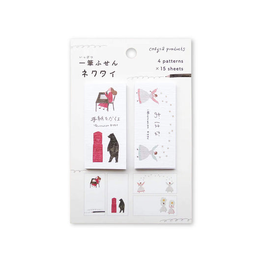 Cozyca Ippitsu Sticky Notes - Necktie | Write a Letter & Ohana - Sticky Notes