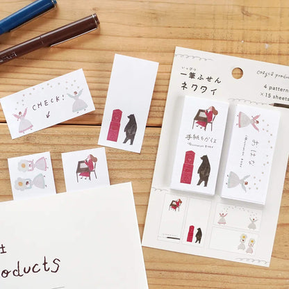 Cozyca Ippitsu Sticky Notes - Necktie | Write a Letter & Ohana - Sticky Notes