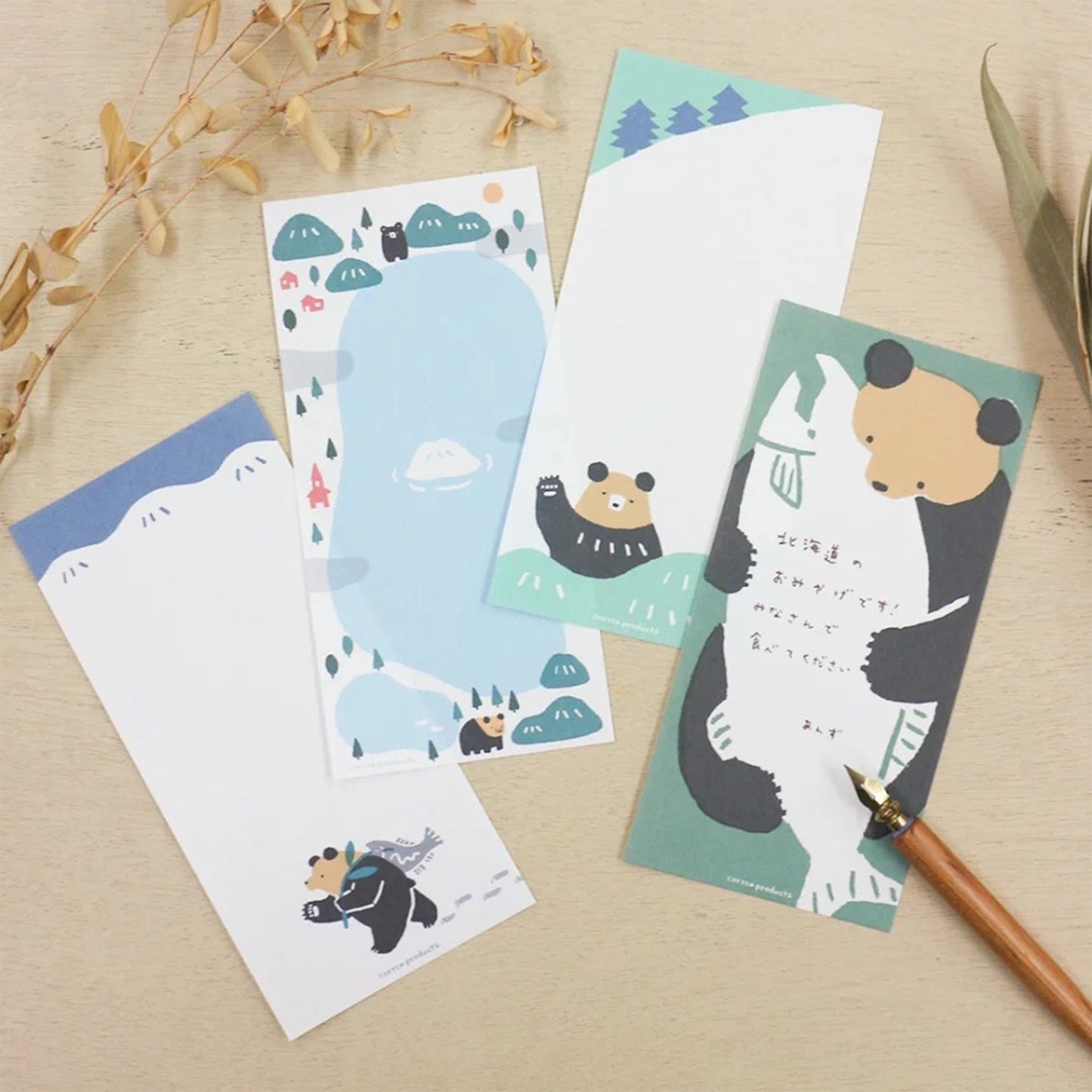 Cozyca Ippitsusen Letter Pad - Bear - Ippitsusen