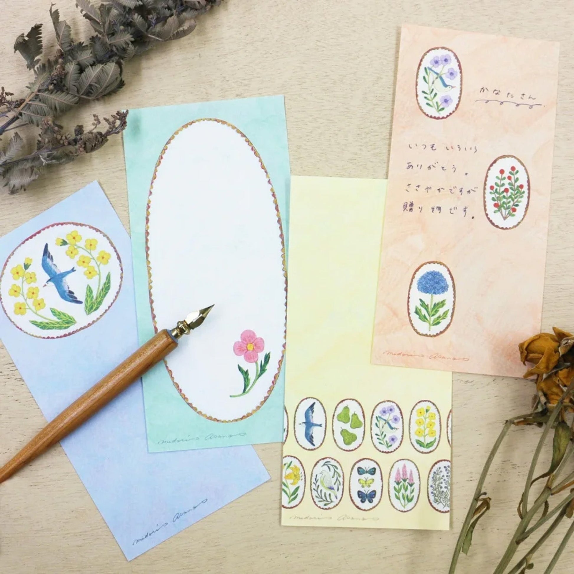 Cozyca Ippitsusen Letter Pad - Birds Song - Ippitsusen