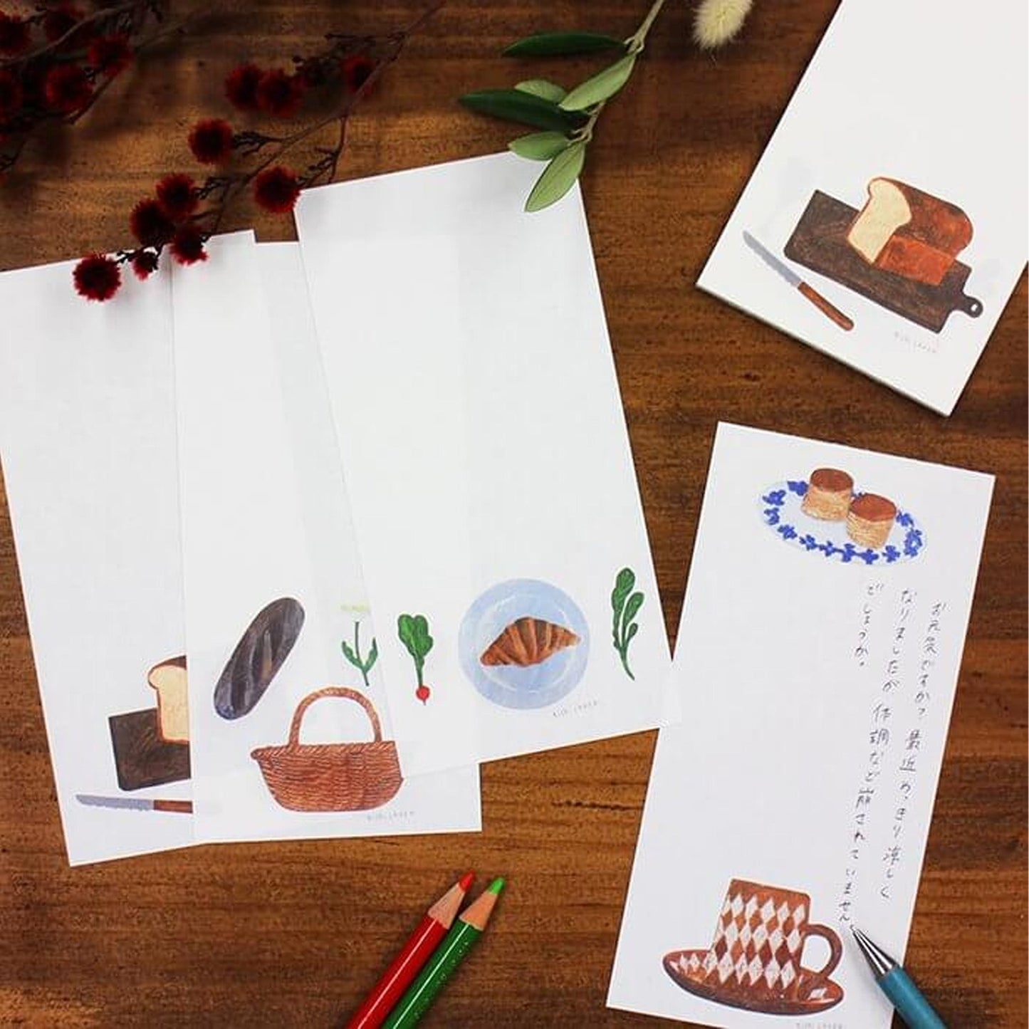 Cozyca Ippitsusen Letter Pad - Bread - Ippitsusen