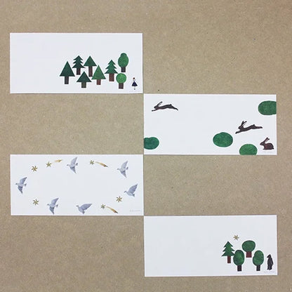 Cozyca Ippitsusen Letter Pad - Forest - Ippitsusen