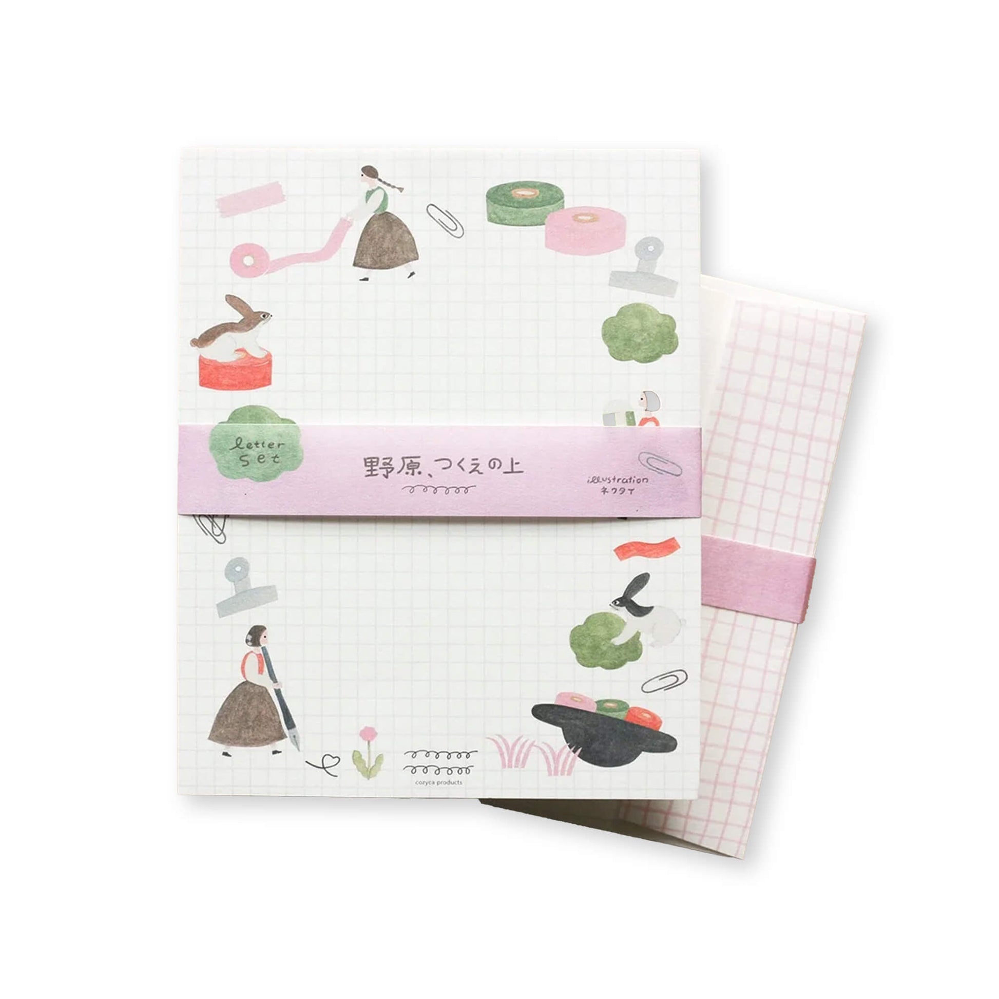 Cozyca Letter Set - Meadow, on the Desk - Letter Writing Sets