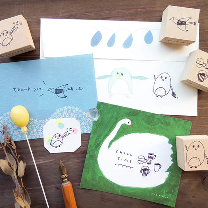 Cozyca Rubber Stamp - Birdplane - Rubber Stamps