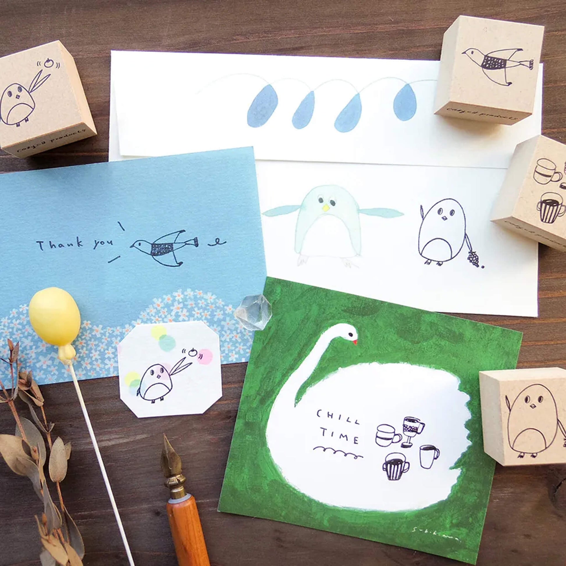 Cozyca Rubber Stamp - Chill - Rubber Stamps