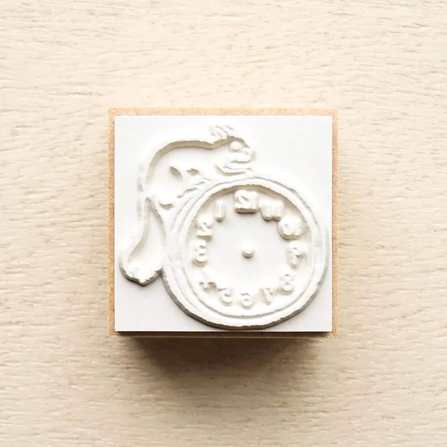 Cozyca Rubber Stamp - Clock and Squirrel - Rubber Stamps