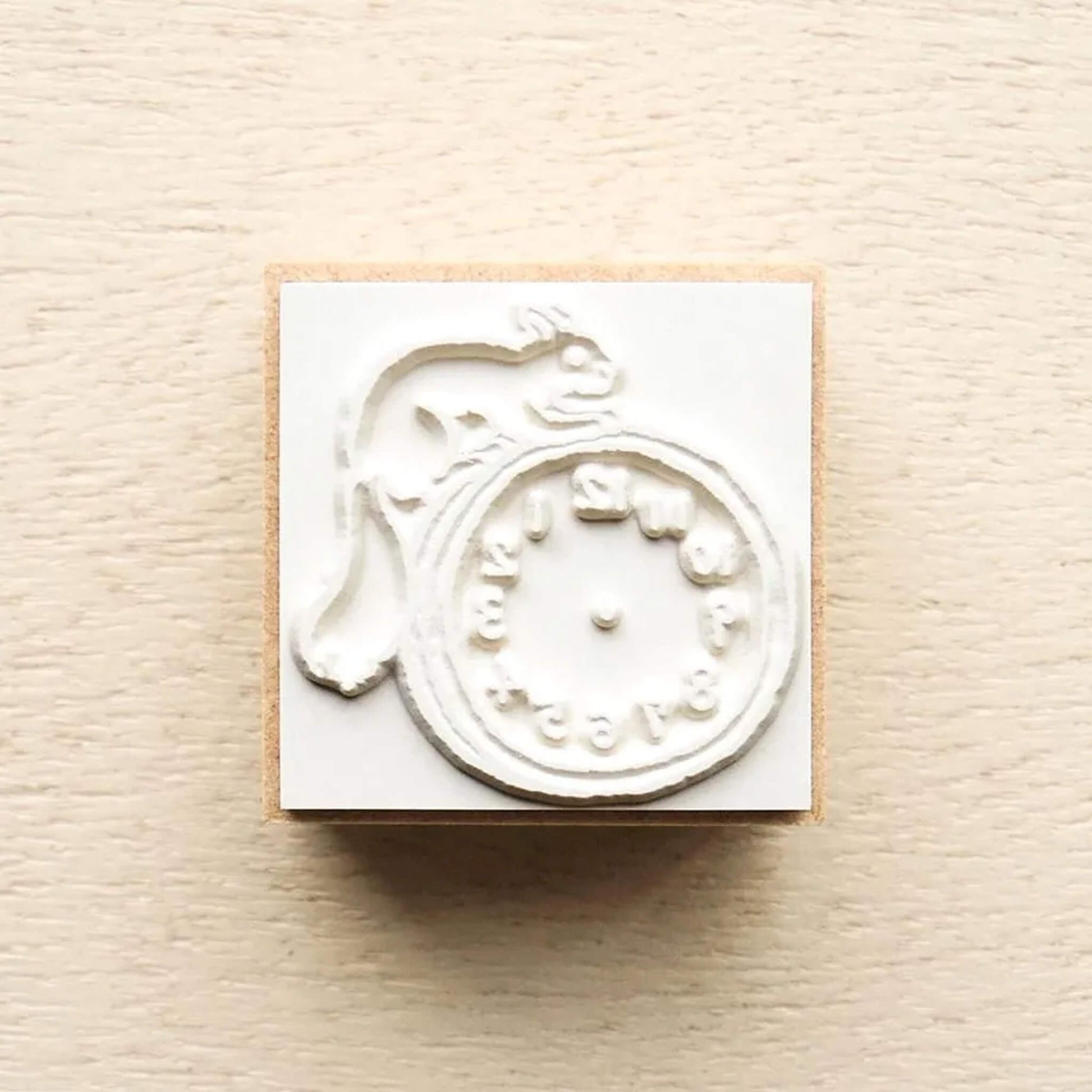 Cozyca Rubber Stamp - Clock and Squirrel - Rubber Stamps