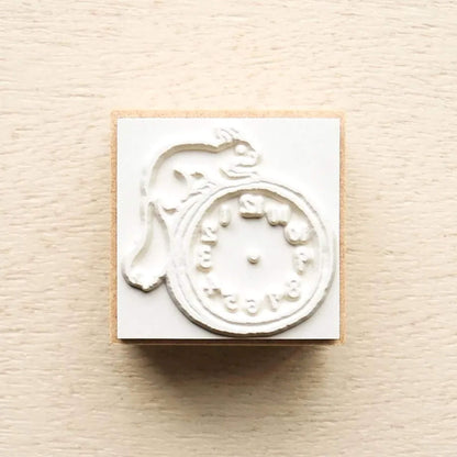 Cozyca Rubber Stamp - Clock and Squirrel - Rubber Stamps
