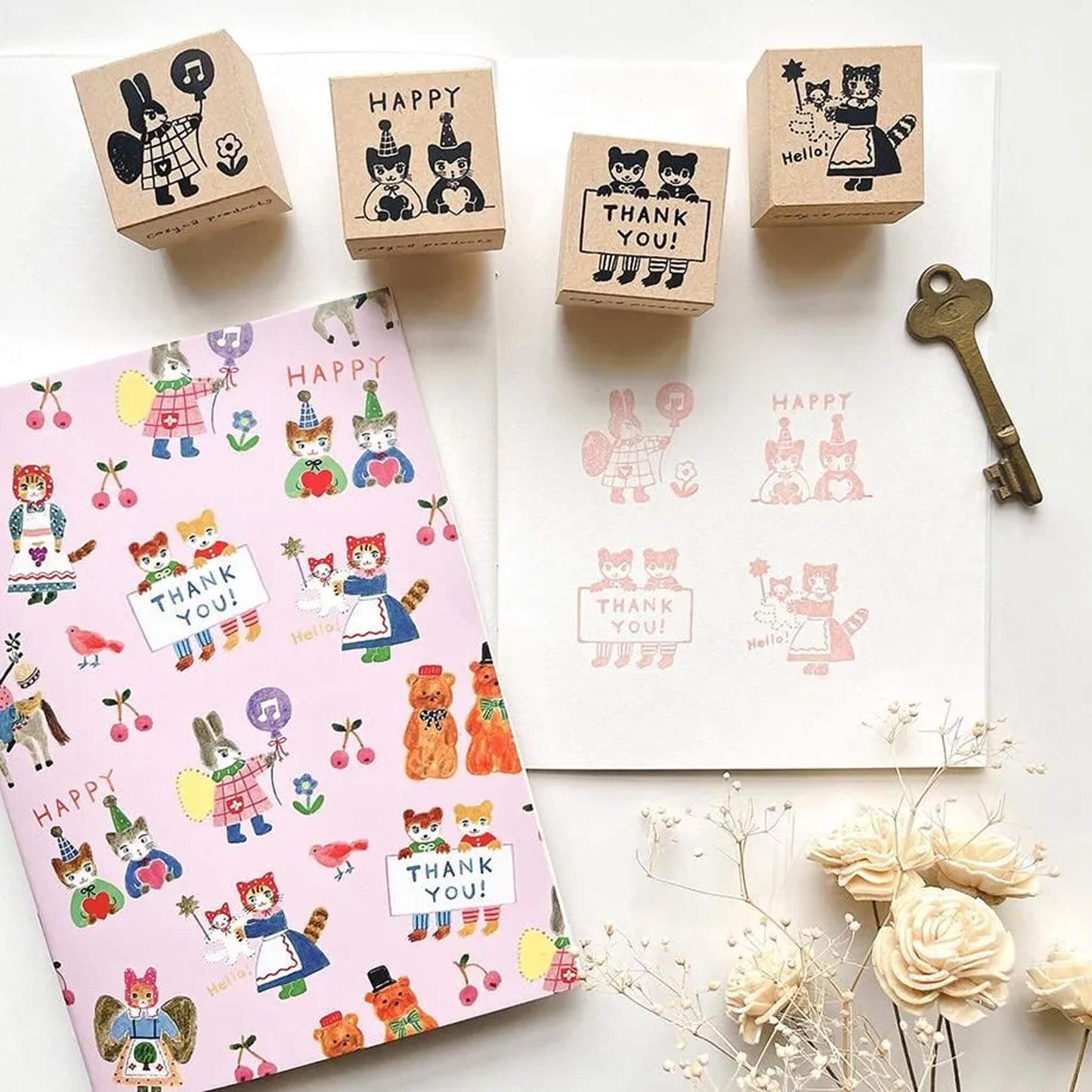 Cozyca Rubber Stamp - HAPPY - Rubber Stamps