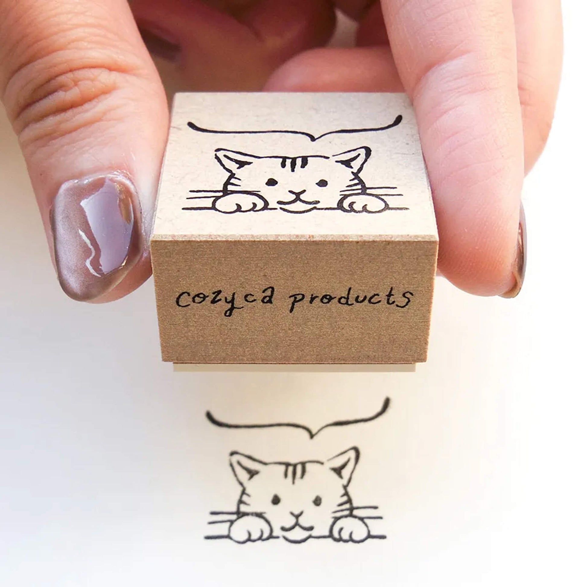 Cozyca Rubber Stamp - Mumbling Cat - Rubber Stamps