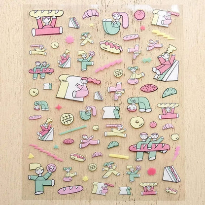 Cozyca Sticker Seal - Bread & Good Spirits - Sticker Sheets