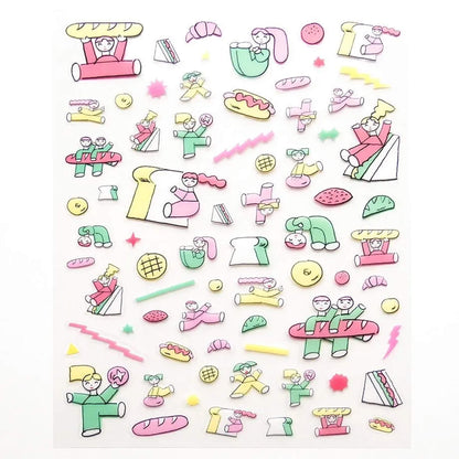 Cozyca Sticker Seal - Bread & Good Spirits - Sticker Sheets