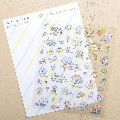 Cozyca Sticker Seal - Cat and Holiday - Sticker Sheets