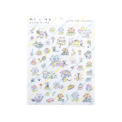 Cozyca Sticker Seal - Cat and Holiday - Sticker Sheets