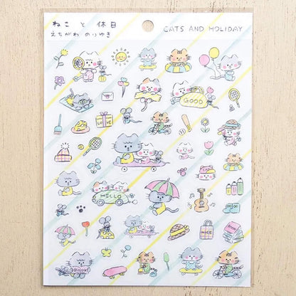 Cozyca Sticker Seal - Cat and Holiday - Sticker Sheets