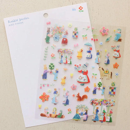 Cozyca Sticker Seal - Rabbit Garden - Sticker Sheets