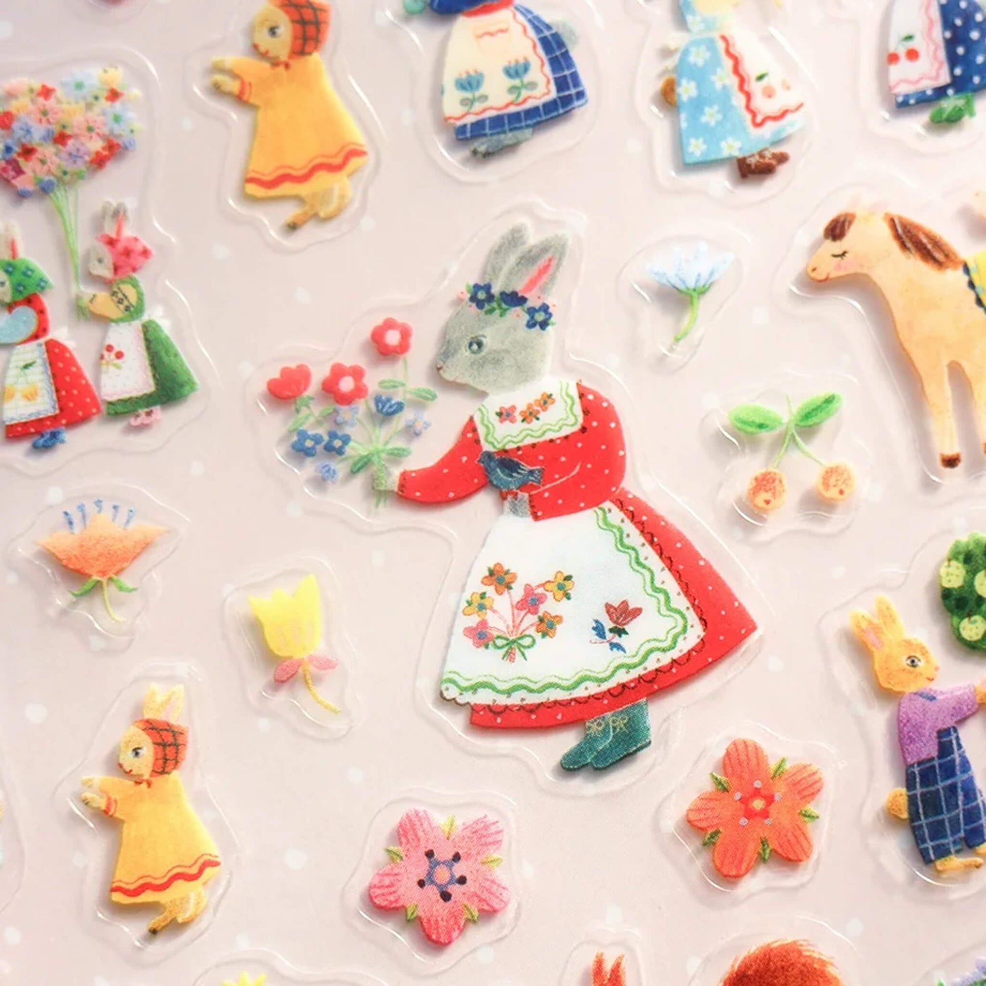 Cozyca Sticker Seal - Rabbit Garden - Sticker Sheets