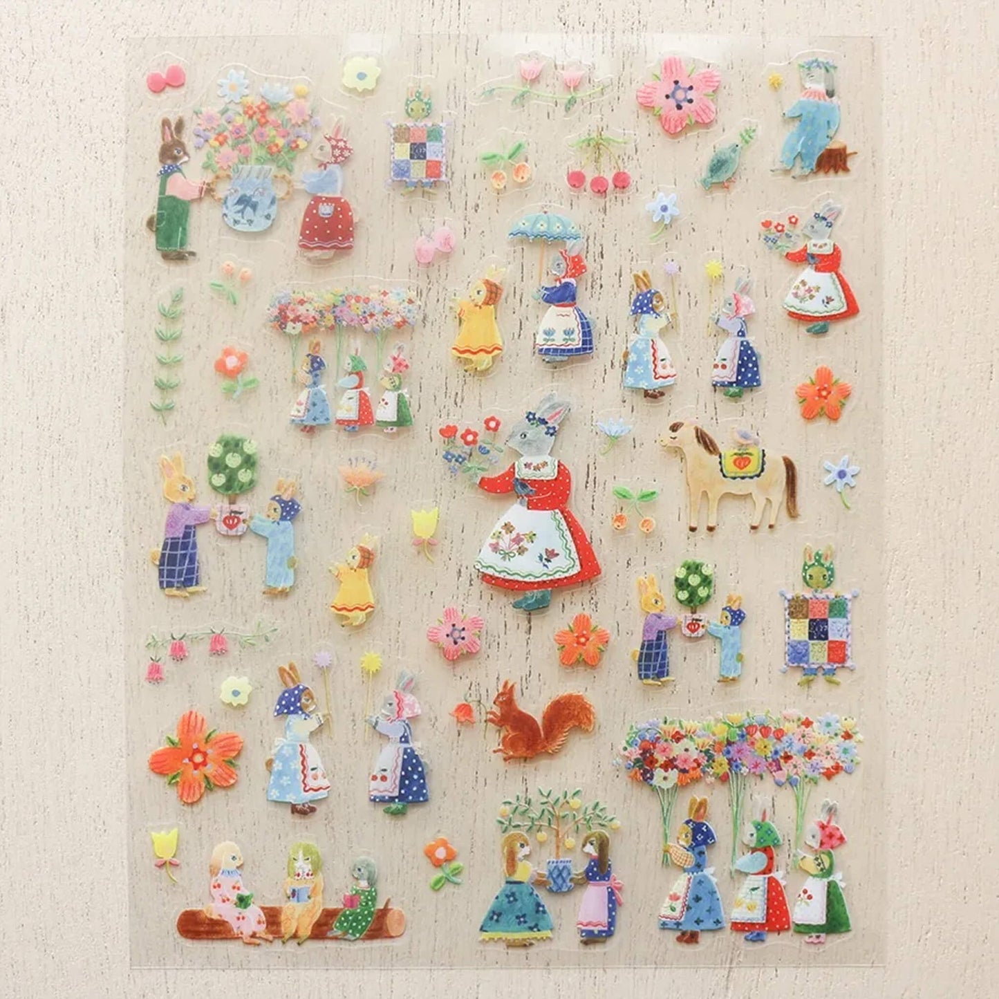 Cozyca Sticker Seal - Rabbit Garden - Sticker Sheets