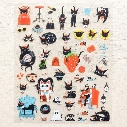 Cozyca Sticker Seal - Robin the Black Cat vol.1 - Sticker Sheets