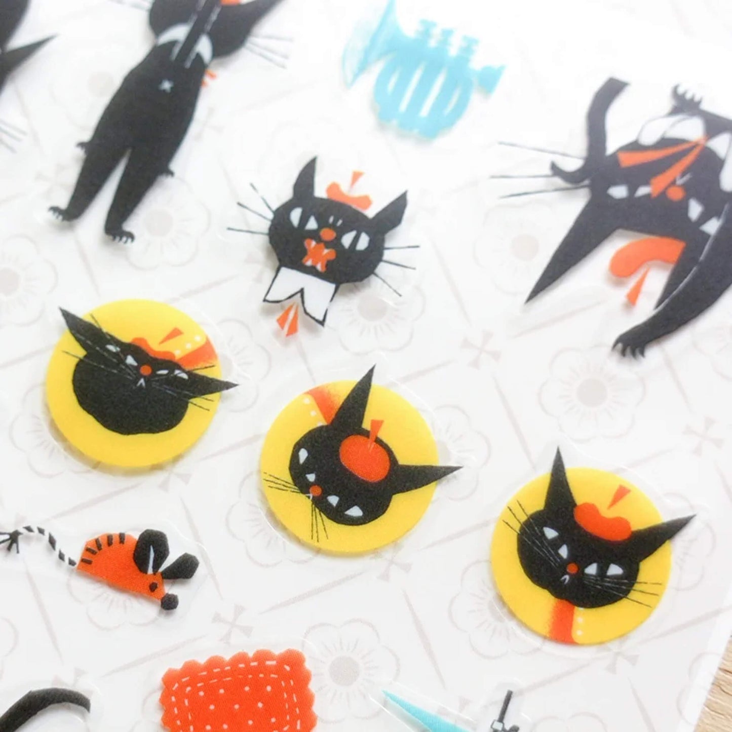 Cozyca Sticker Seal - Robin the Black Cat vol.1 - Sticker Sheets