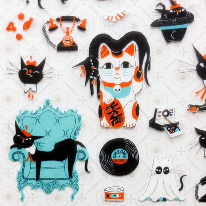 Cozyca Sticker Seal - Robin the Black Cat vol.1 - Sticker Sheets