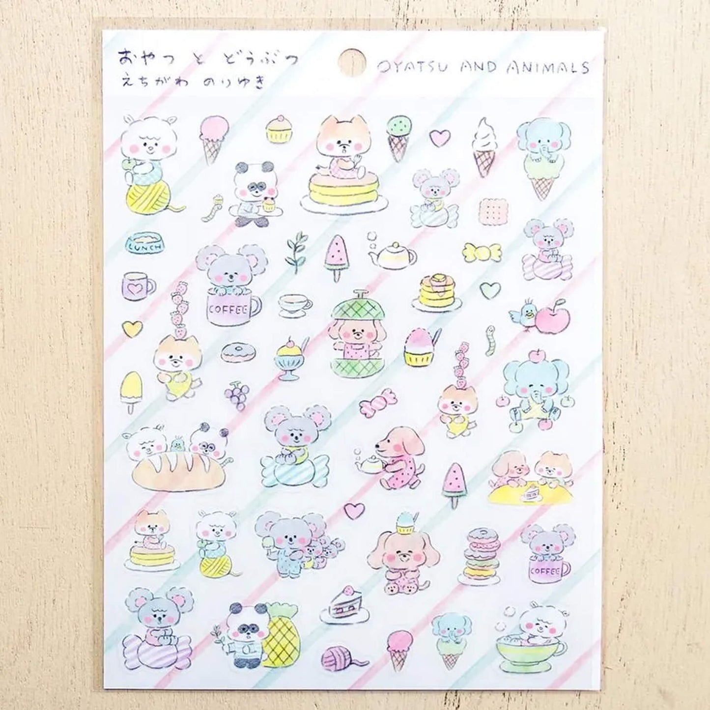 Cozyca Sticker Seal - Snacks and Animals - Sticker Sheets
