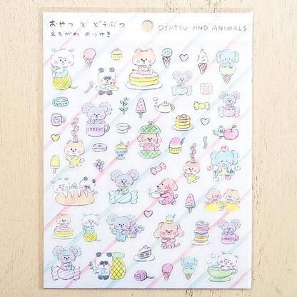 Cozyca Sticker Seal - Snacks and Animals - Sticker Sheets