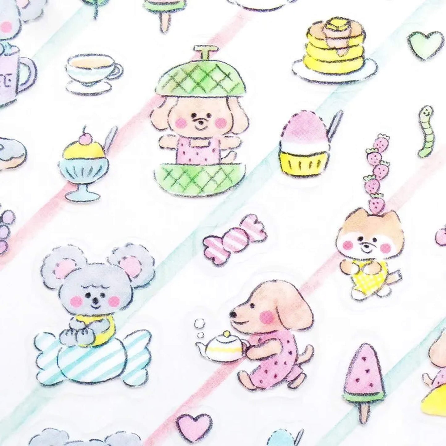 Cozyca Sticker Seal - Snacks and Animals - Sticker Sheets