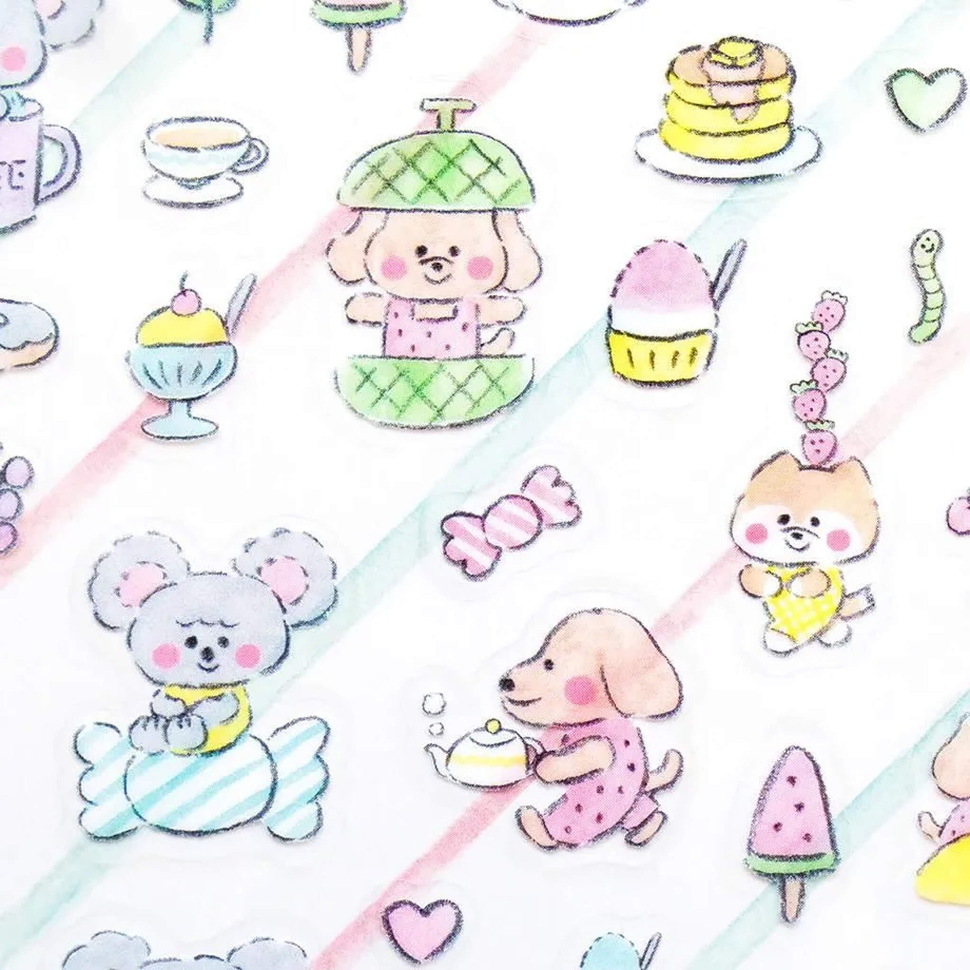 Cozyca Sticker Seal - Snacks and Animals - Sticker Sheets