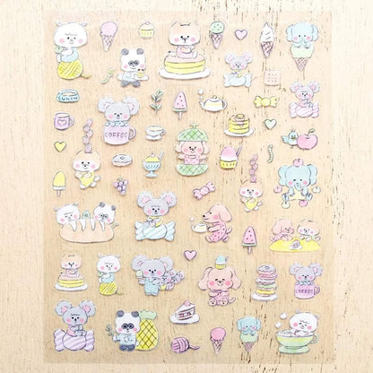 Cozyca Sticker Seal - Snacks and Animals - Sticker Sheets