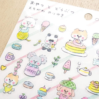 Cozyca Sticker Seal - Snacks and Animals - Sticker Sheets