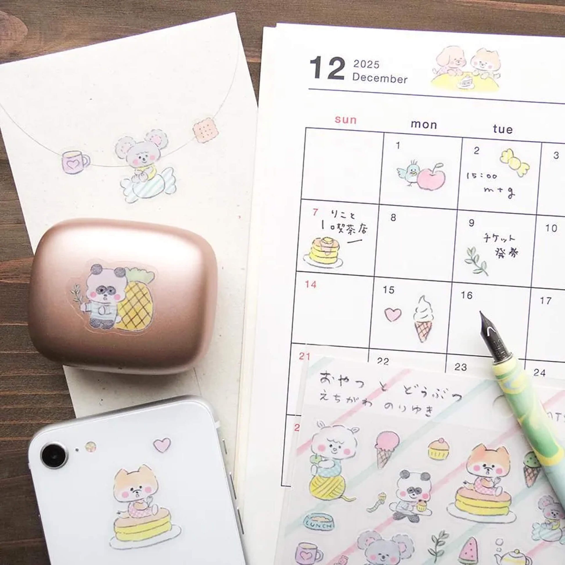 Cozyca Sticker Seal - Snacks and Animals - Sticker Sheets