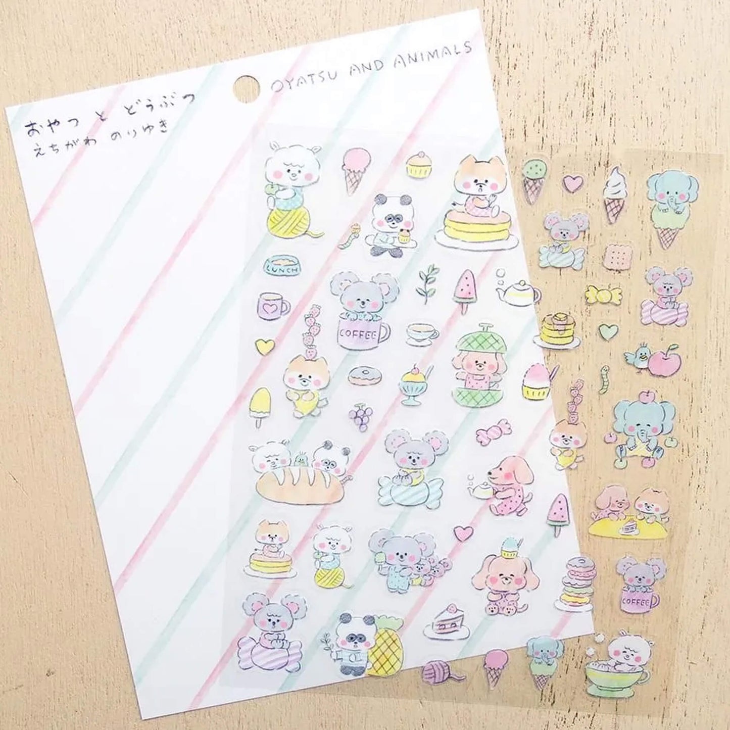 Cozyca Sticker Seal - Snacks and Animals - Sticker Sheets