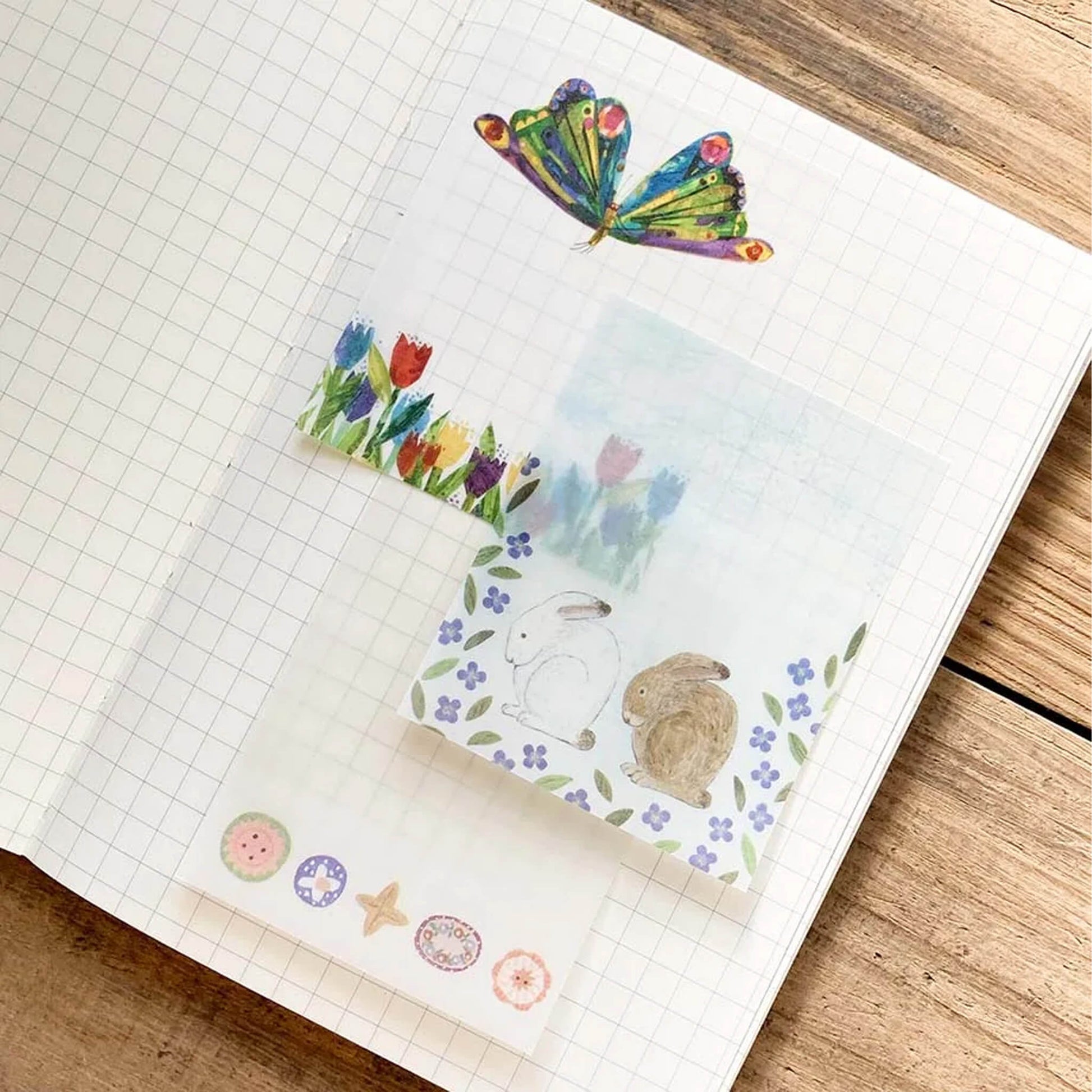 Cozyca Tracing Paper Sticky Notes - Fleur - Sticky Notes