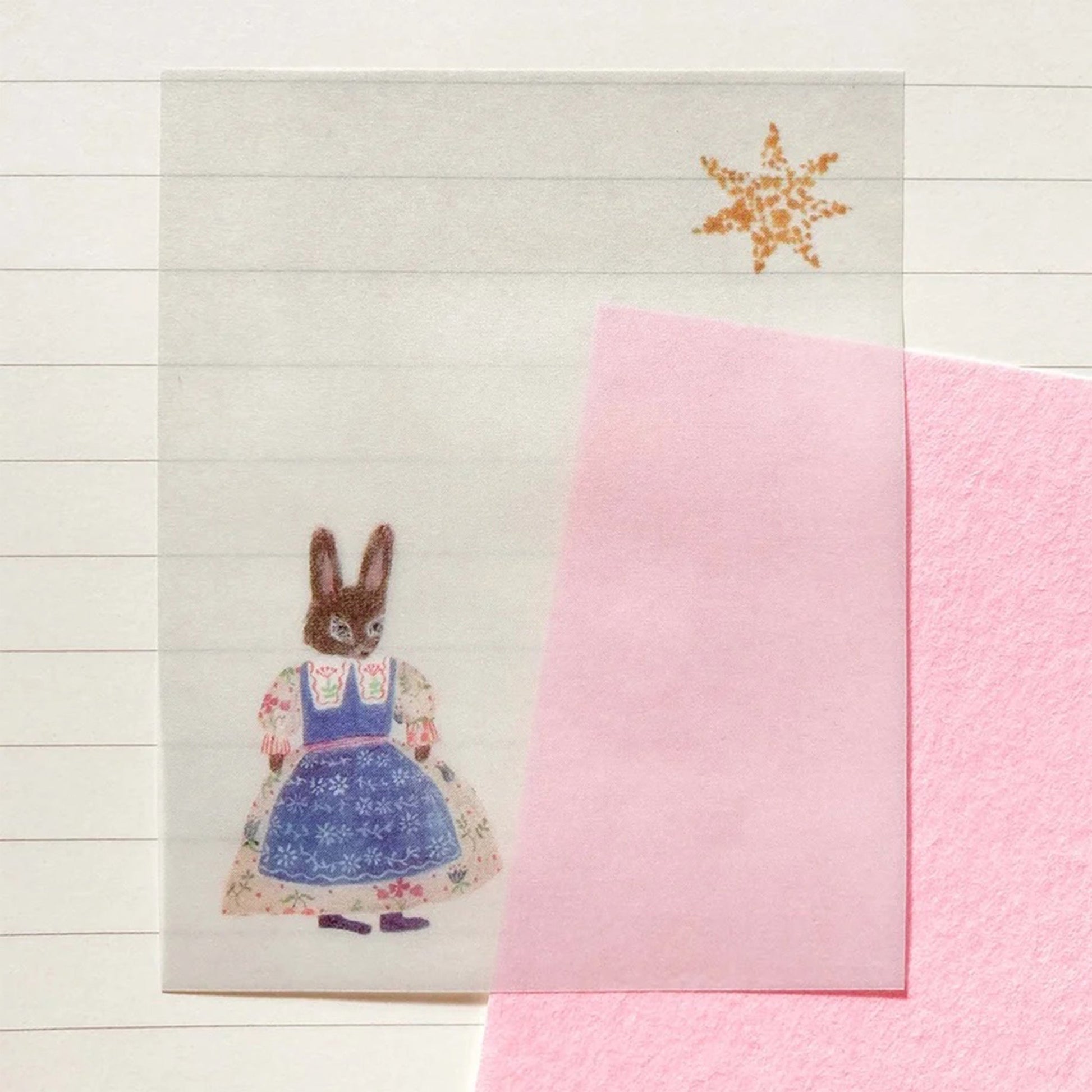 Cozyca Tracing Paper Sticky Notes - Rabbit Garden - Sticky Notes