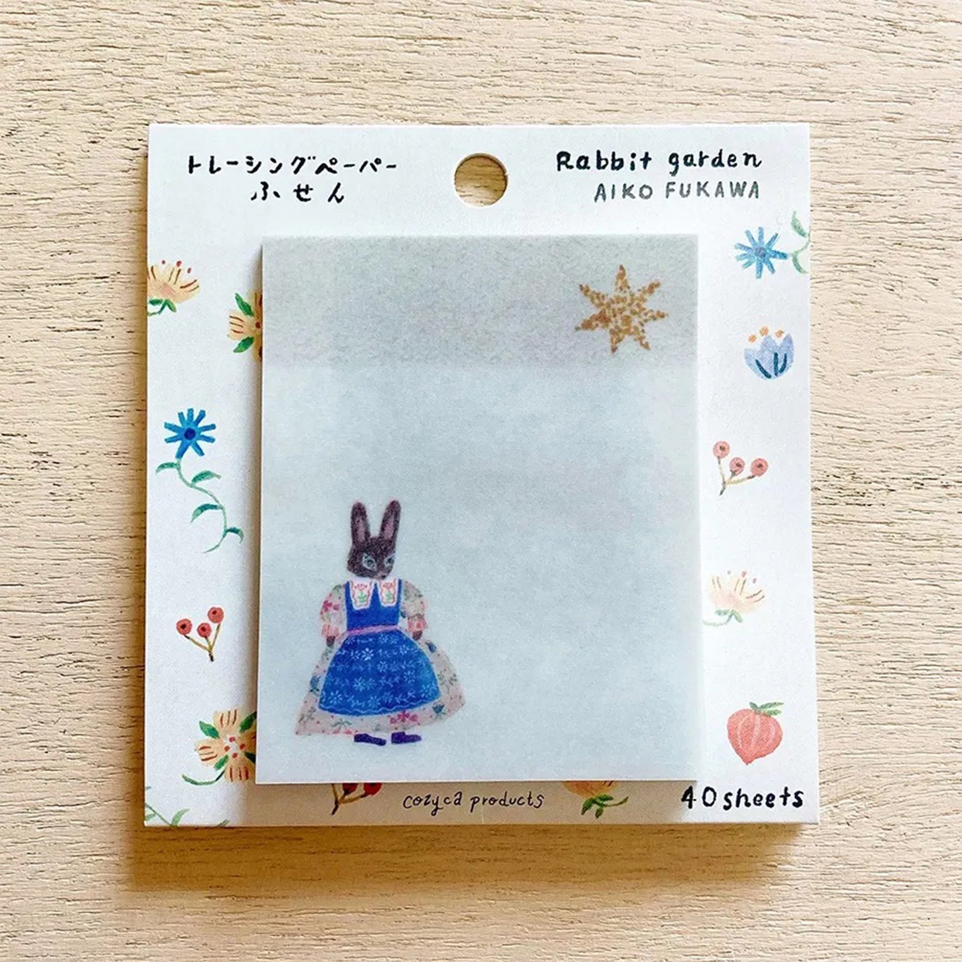 Cozyca Tracing Paper Sticky Notes - Rabbit Garden - Sticky Notes