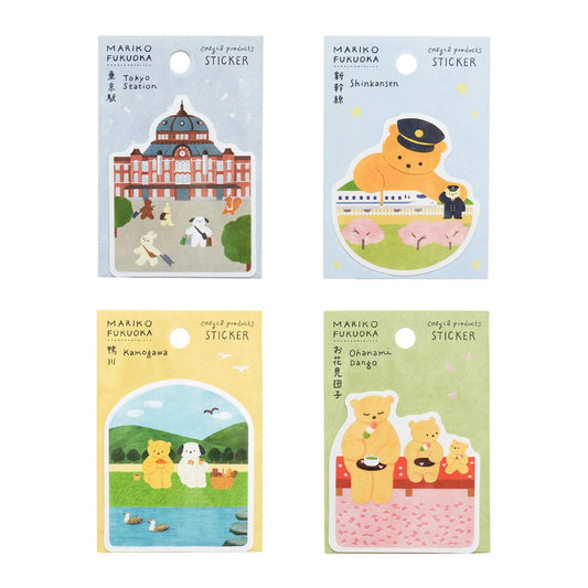 Cozyca Waterproof Sticker - Mariko Fukuoka Series - Tokyo Station - Flake Stickers