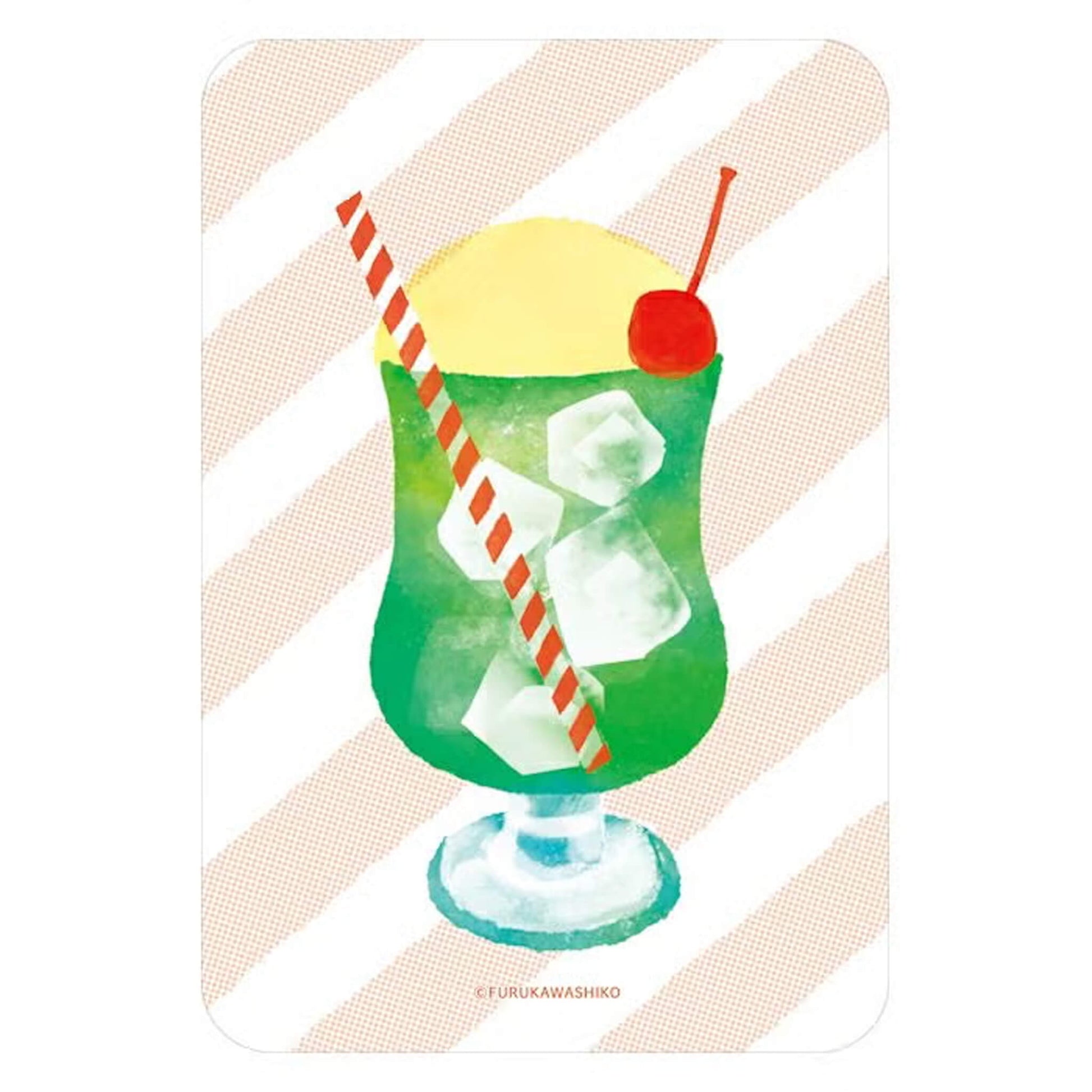 Fukukawa Shiko Clear Bookmark [A6] - Cream Soda - Hontowatashi - Bookmarks
