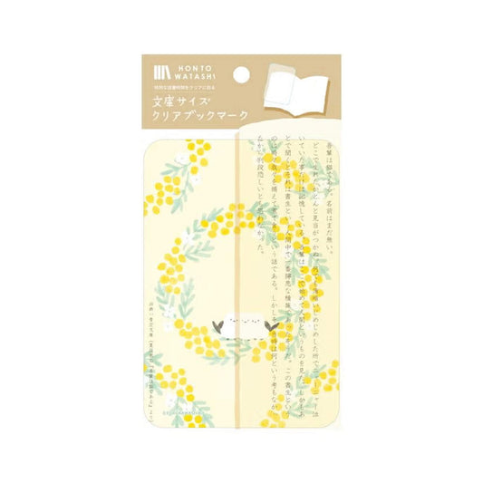 Fukukawa Shiko Clear Bookmark [A6] - White Bird - Hontowatashi - Bookmarks