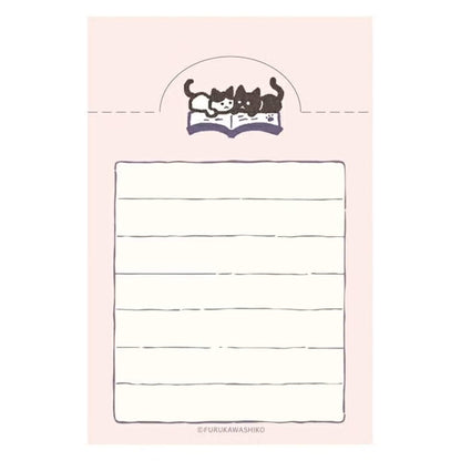 Fukukawa Shiko Soebumi Bookmark Memo Pad - Cat - Hontowatashi - Memo Bookmarks