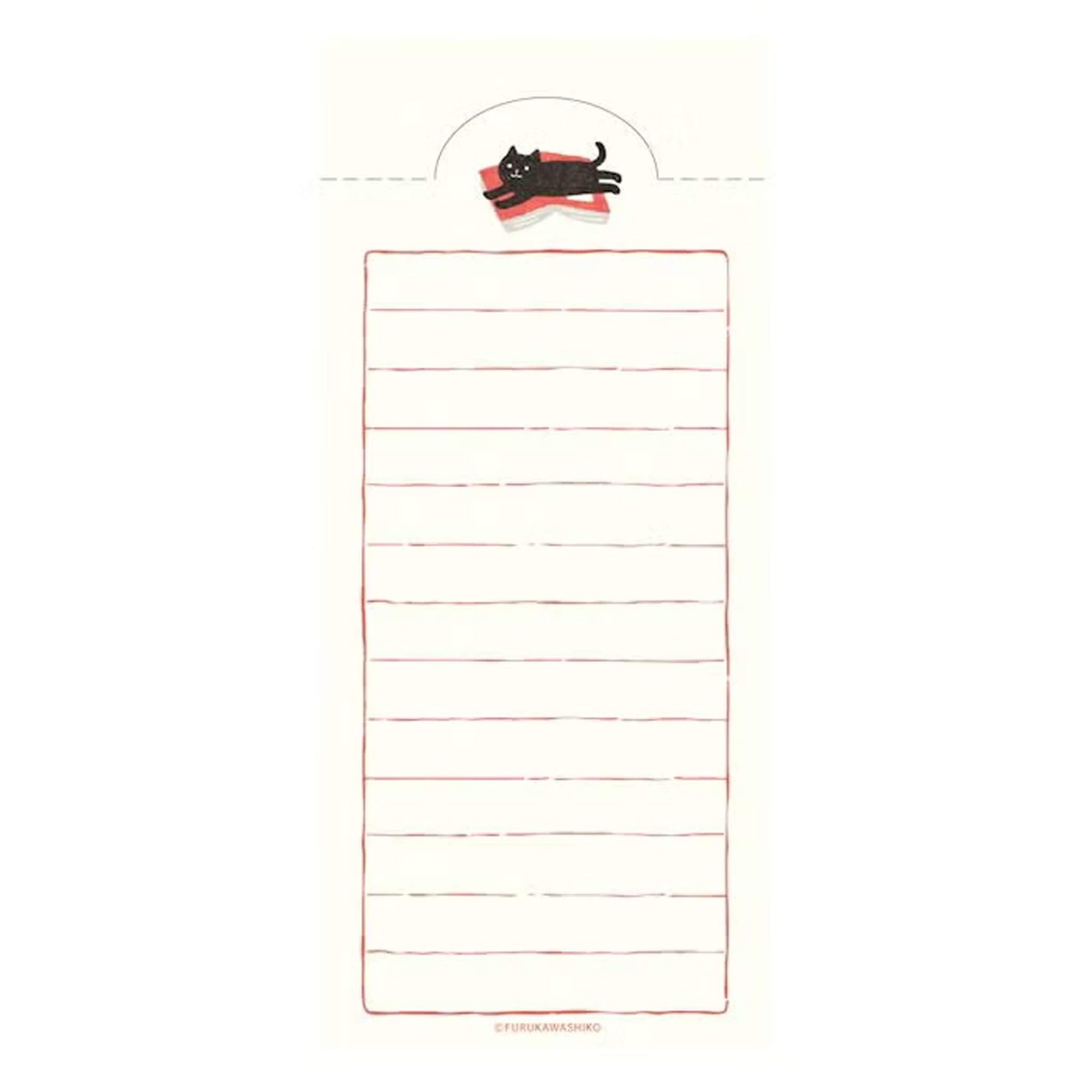 Fukukawa Shiko Soebumi Bookmark Memo Pad - Cat - Hontowatashi - Memo Bookmarks