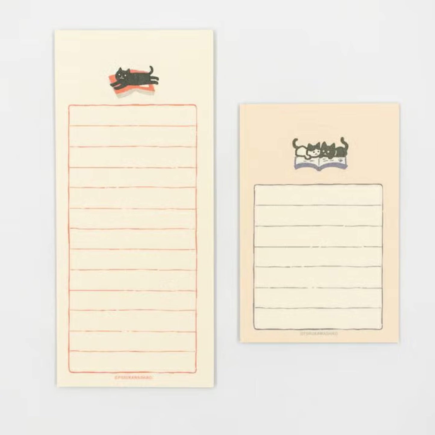 Fukukawa Shiko Soebumi Bookmark Memo Pad - Cat - Hontowatashi - Memo Bookmarks