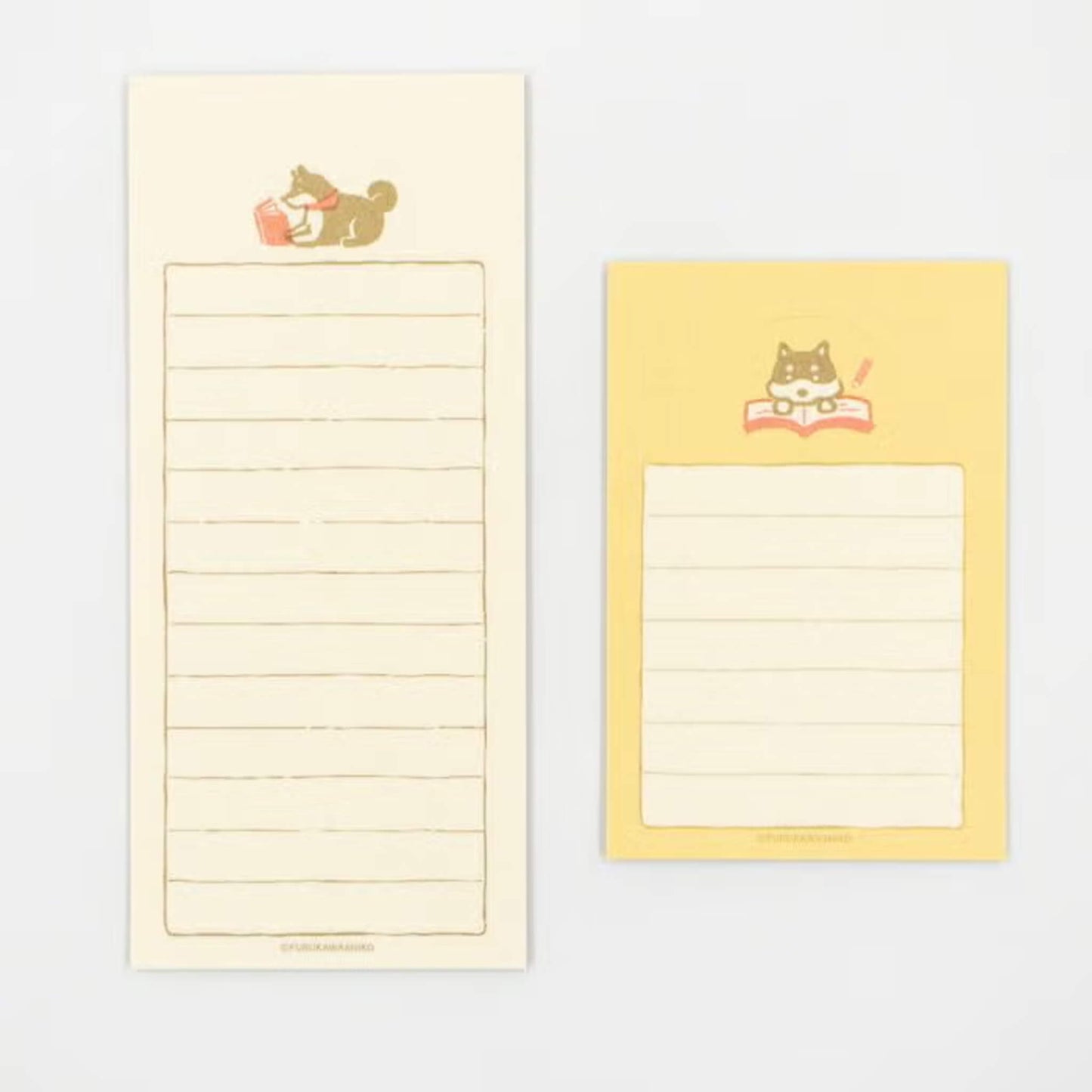 Fukukawa Shiko Soebumi Bookmark Memo Pad - Dog - Hontowatashi - Memo Bookmarks
