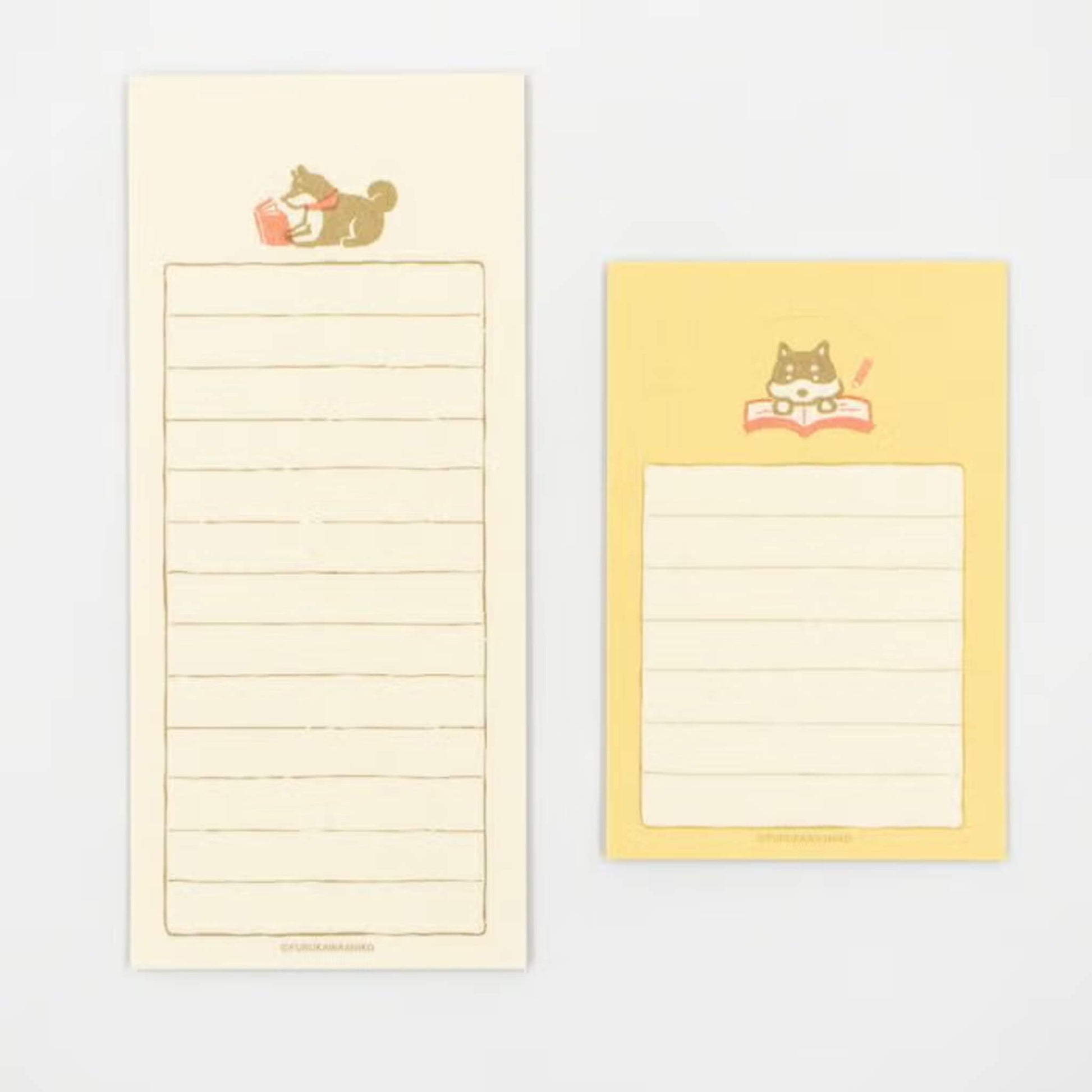 Fukukawa Shiko Soebumi Bookmark Memo Pad - Dog - Hontowatashi - Memo Bookmarks