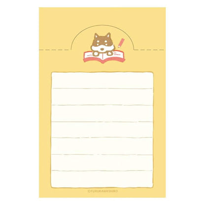 Fukukawa Shiko Soebumi Bookmark Memo Pad - Dog - Hontowatashi - Memo Bookmarks