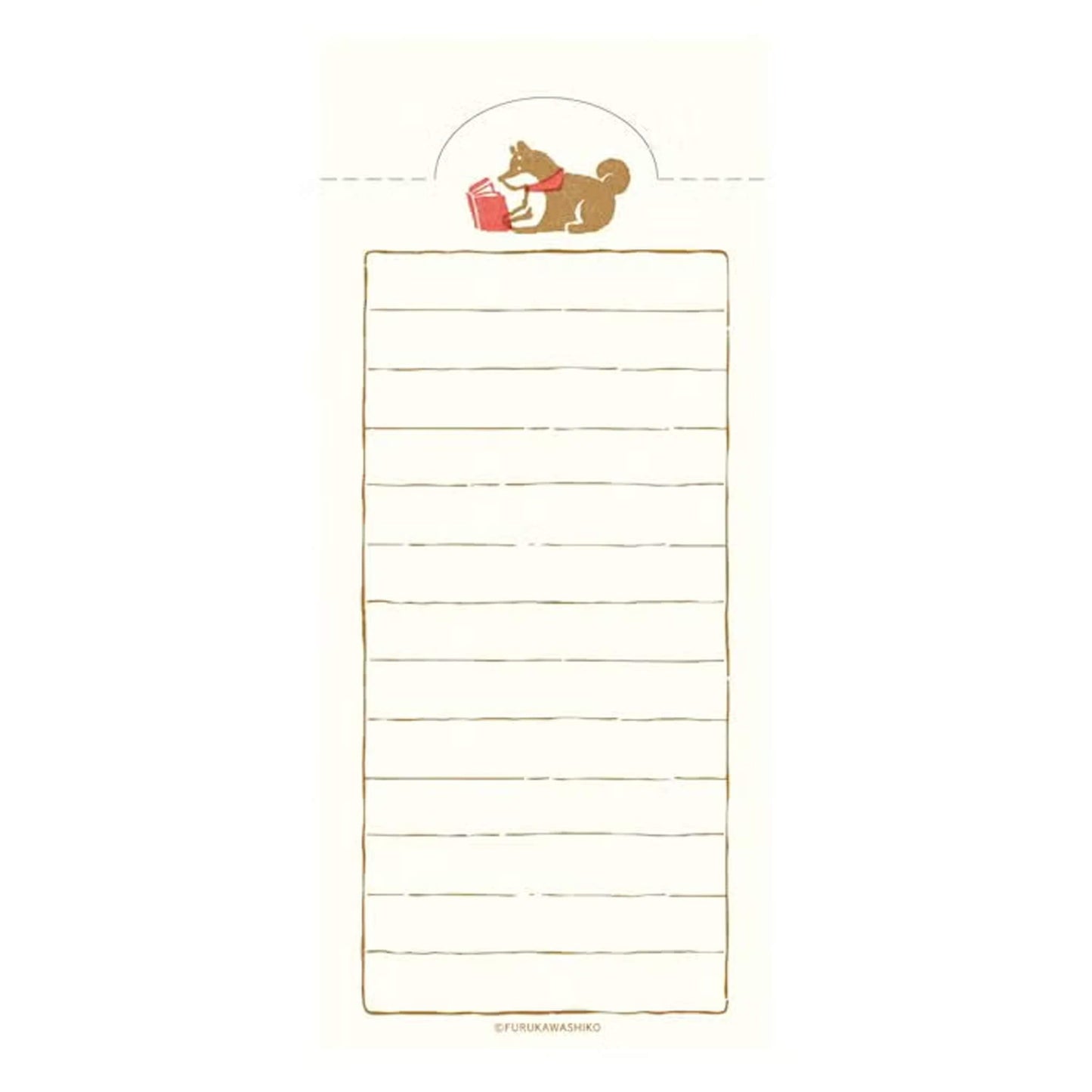 Fukukawa Shiko Soebumi Bookmark Memo Pad - Dog - Hontowatashi - Memo Bookmarks