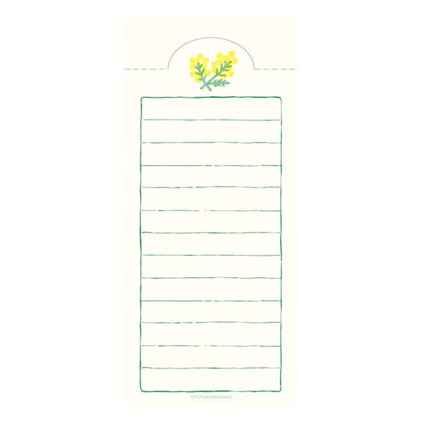 Fukukawa Shiko Soebumi Bookmark Memo Pad - Mimosa - Hontowatashi - Memo Bookmarks