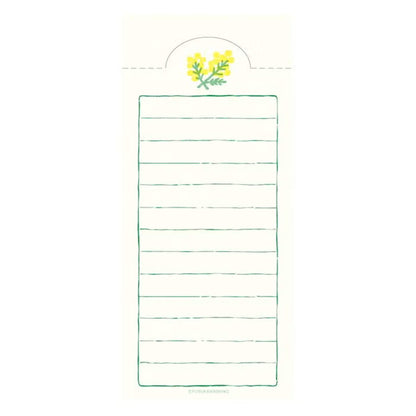 Fukukawa Shiko Soebumi Bookmark Memo Pad - Mimosa - Hontowatashi - Memo Bookmarks